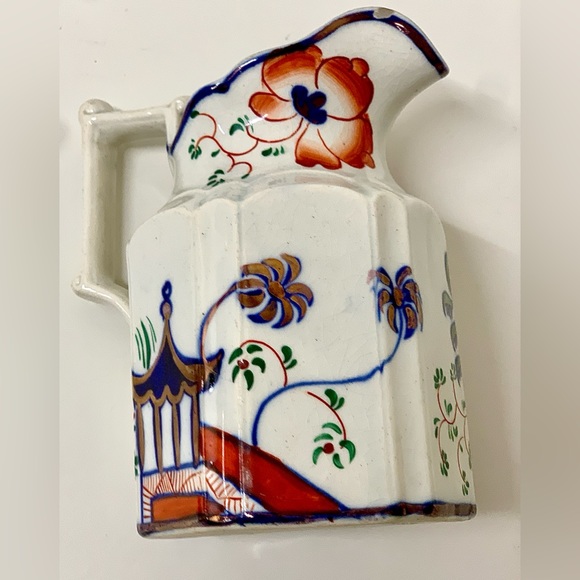 Marked & Dated November 15, 1845 Pagoda Pattern Gaudy Welsh Antique Jug Pitcher - Picture 6 of 15